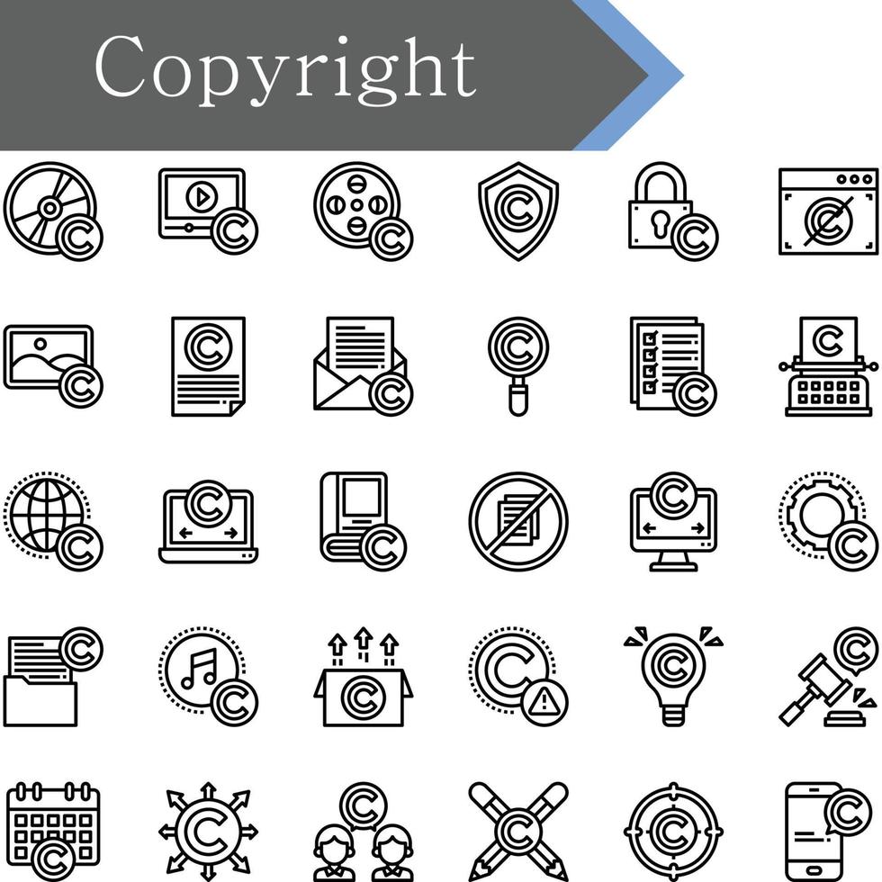 Copyright icons Design vector
