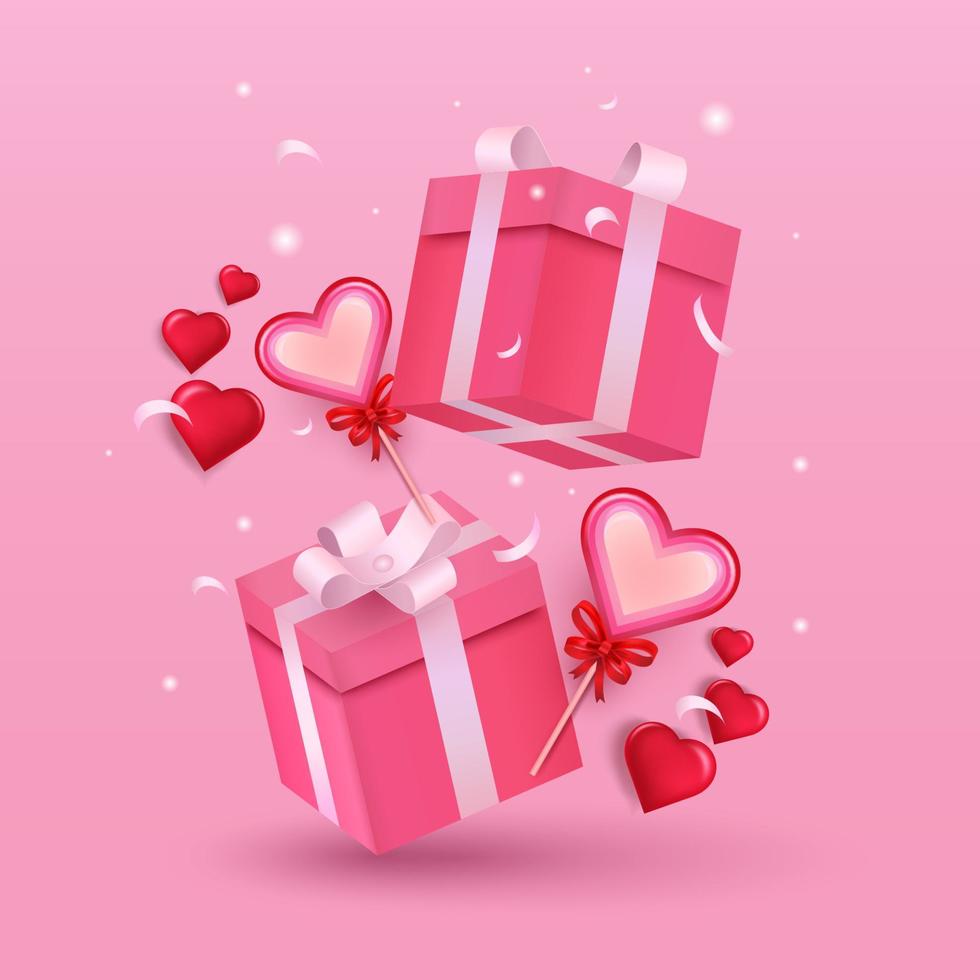 happy valentine's day. gifts for romantic couples vector