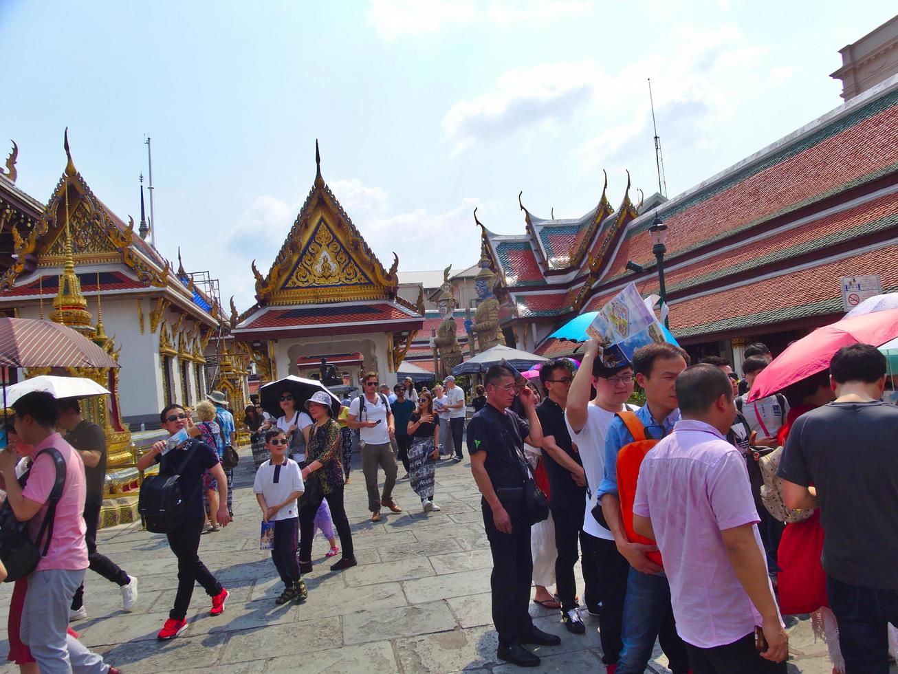 Wat Phra Kaew Temple of the Emerald BuddhaBANGKOK THAILAND15 FEBRUARY 2019Landmark of Thailand in which tourists from all over the world do not miss to visit.on BANGKOK THAILAND15 FEBRUARY 2019 photo