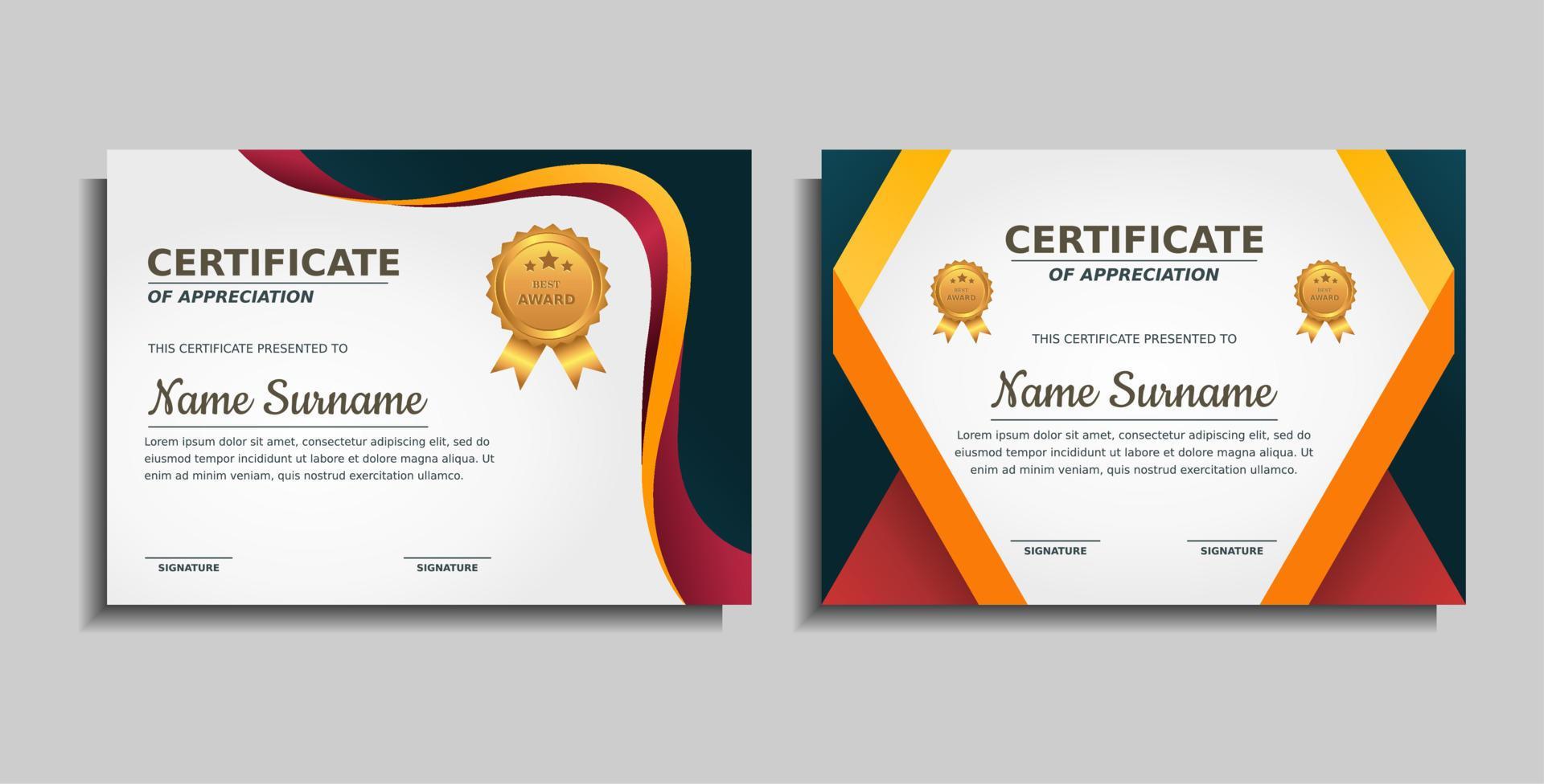 achievement award certificate design template 5261872 Vector Art at