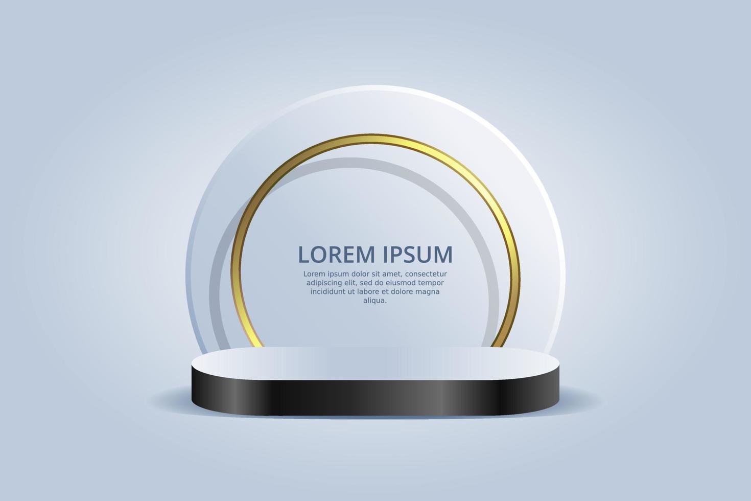 3D podium cosmetic product display vector