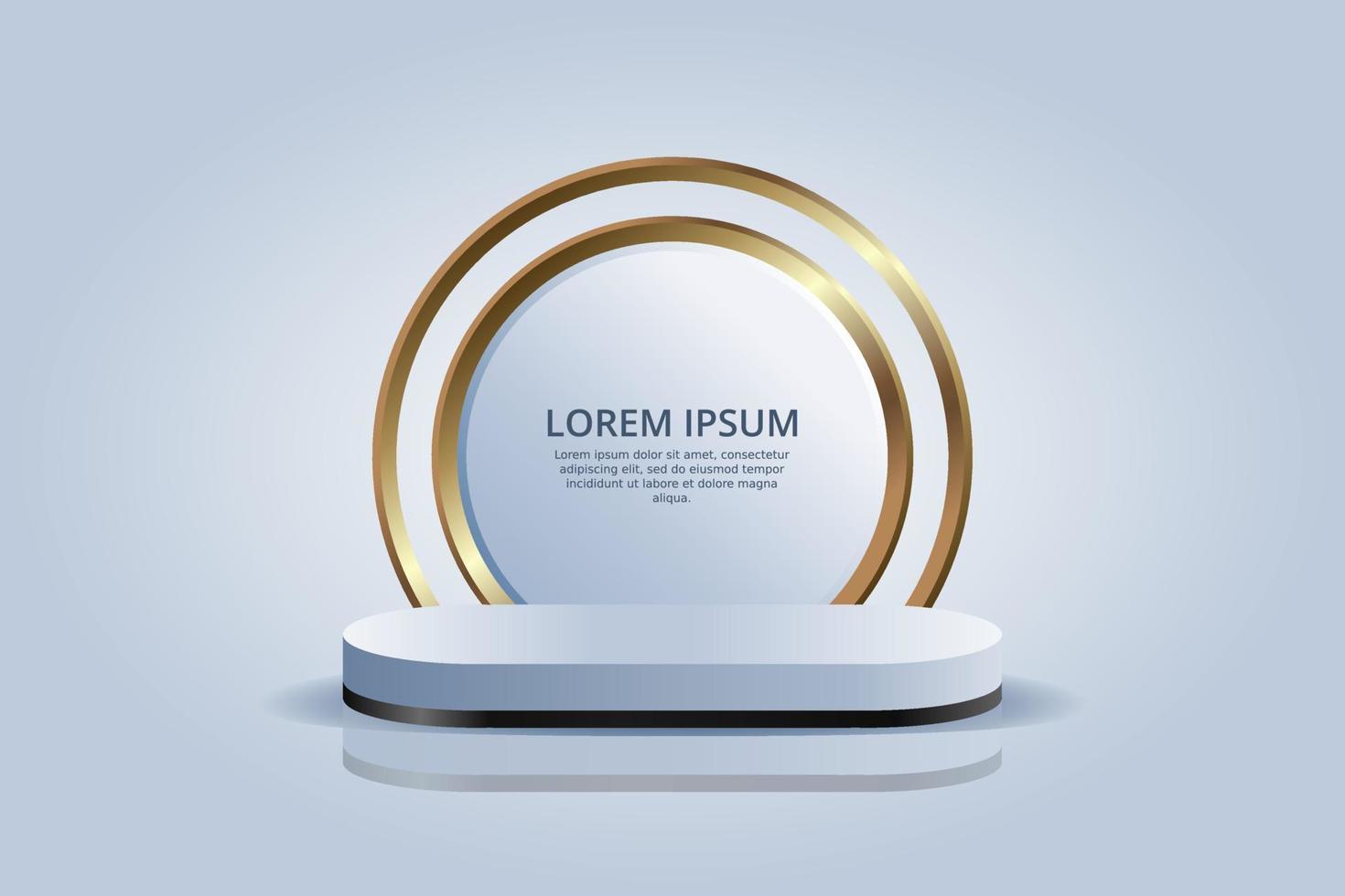 3D podium cosmetic product display vector