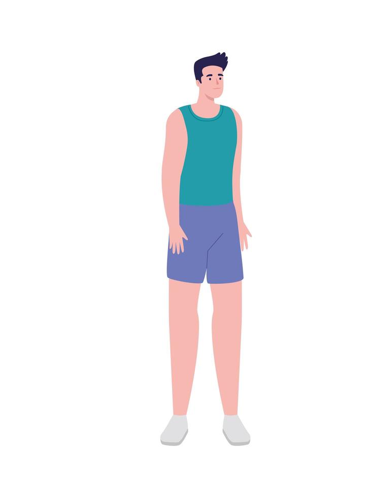 standing male athlete vector