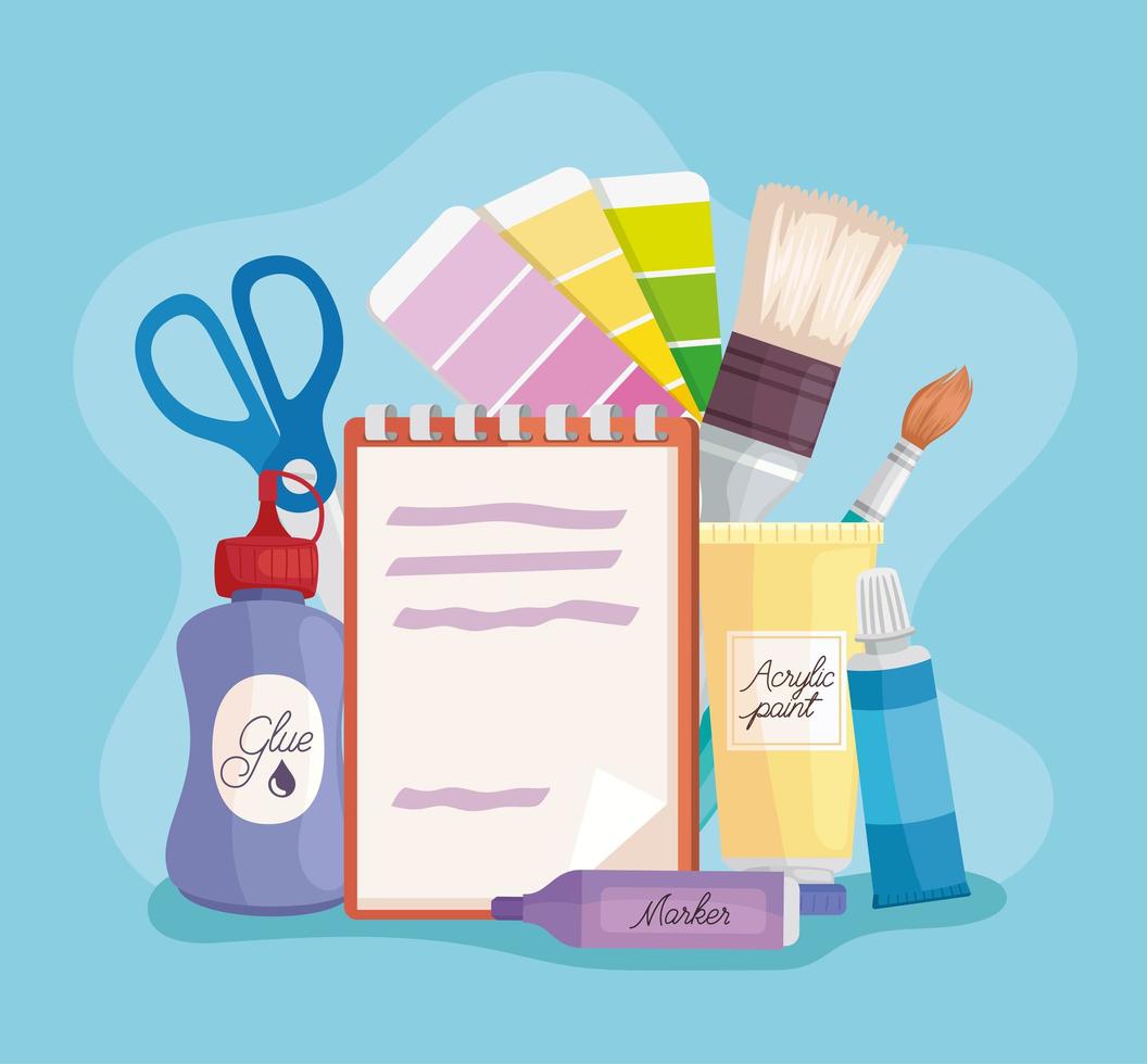 artist tools kit vector