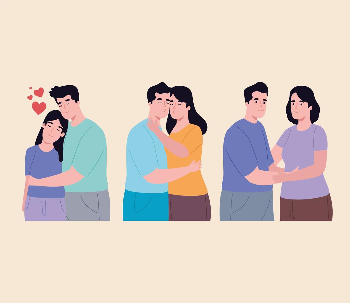 group people in love vector