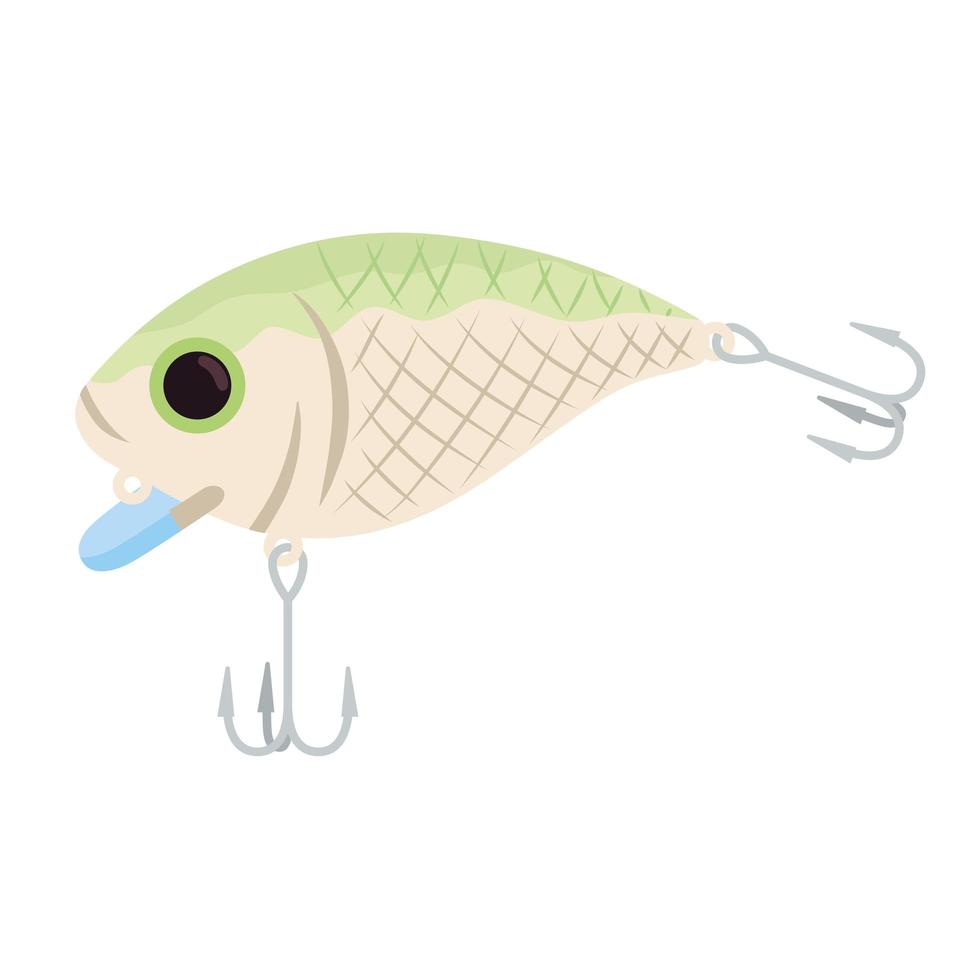 fishing lure with two hooks vector