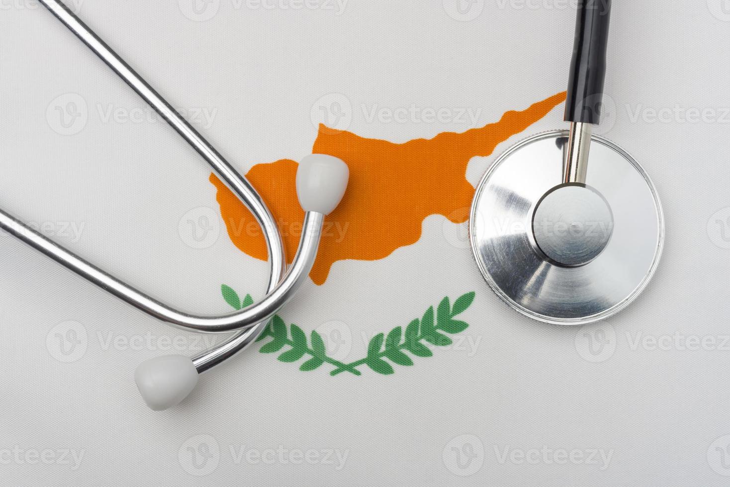 Cyprus flag and stethoscope. The concept of medicine. 5262064 Stock
