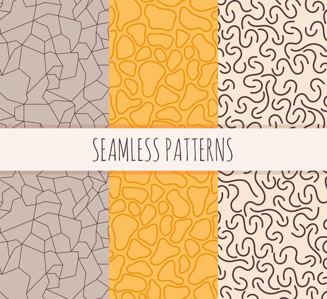 six textures patterns colors vector