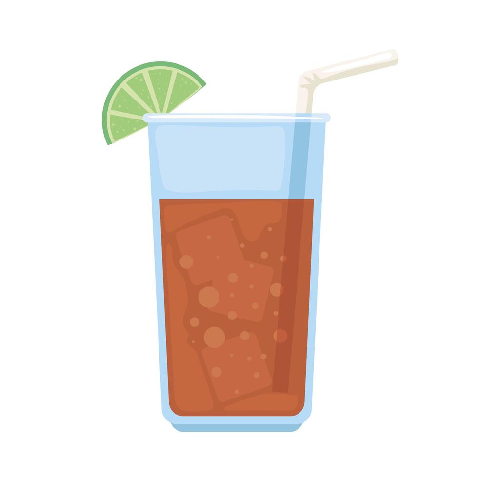 cuba libre cocktail vector