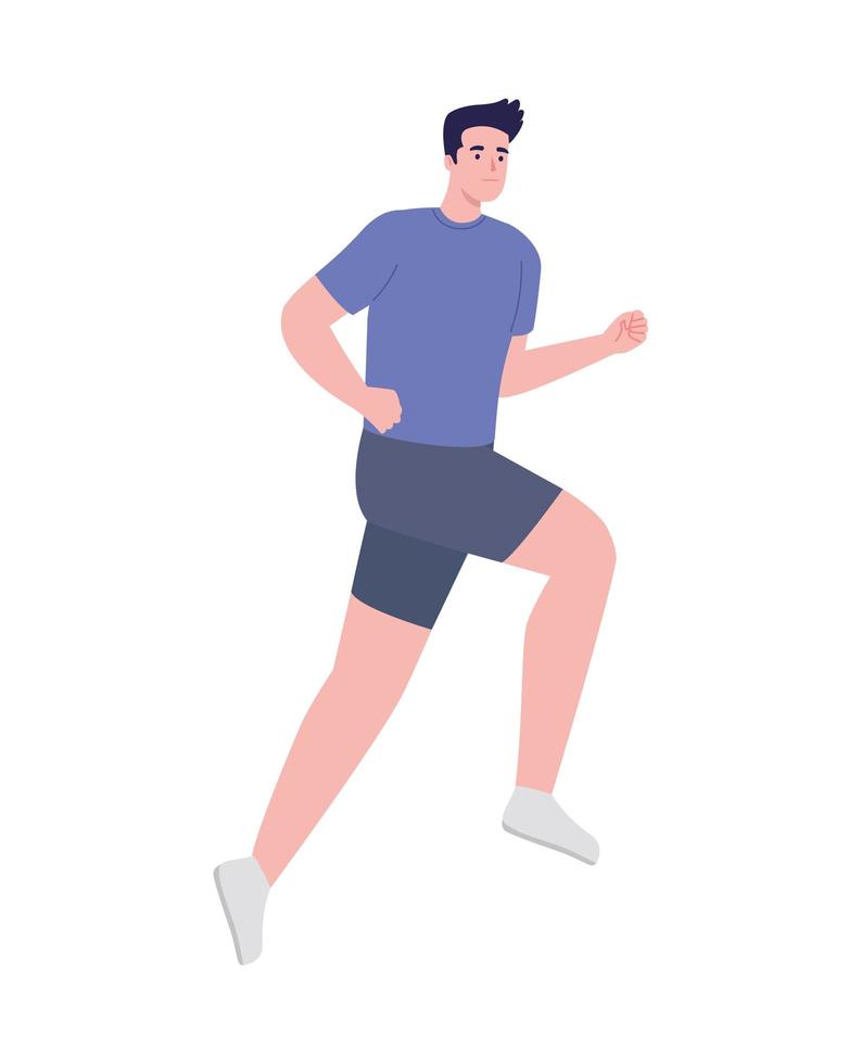 male athlete running vector