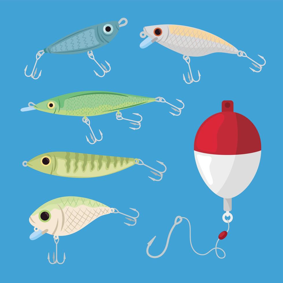 fishing lures equipments vector