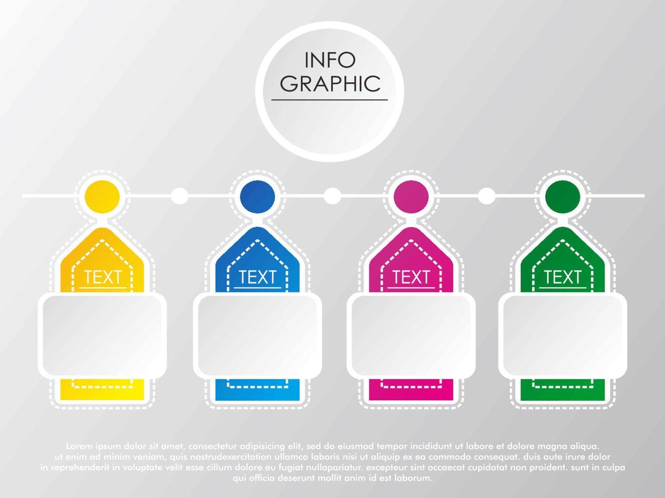 colorido diseño infográfico de negocios vector