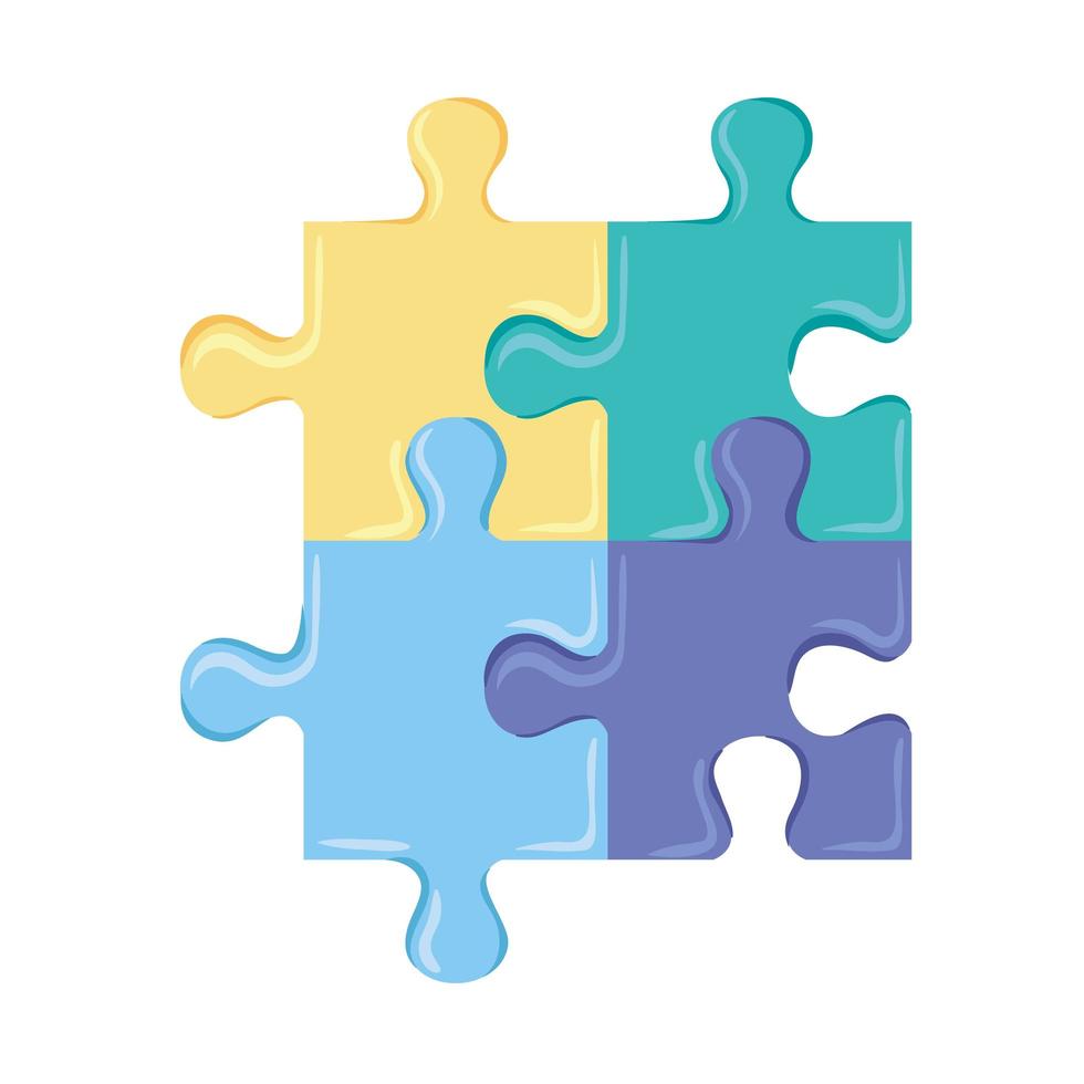 puzzle game pieces vector