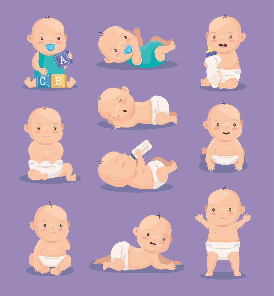 group baby boys vector