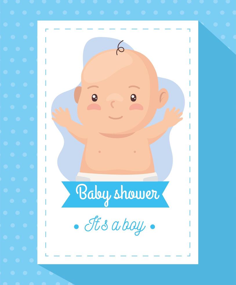 baby shower card vector