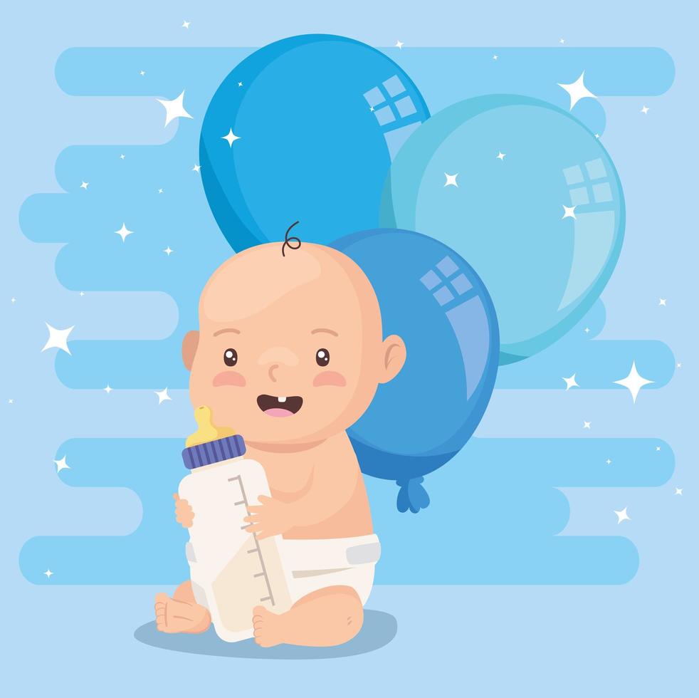 poster of cute baby vector