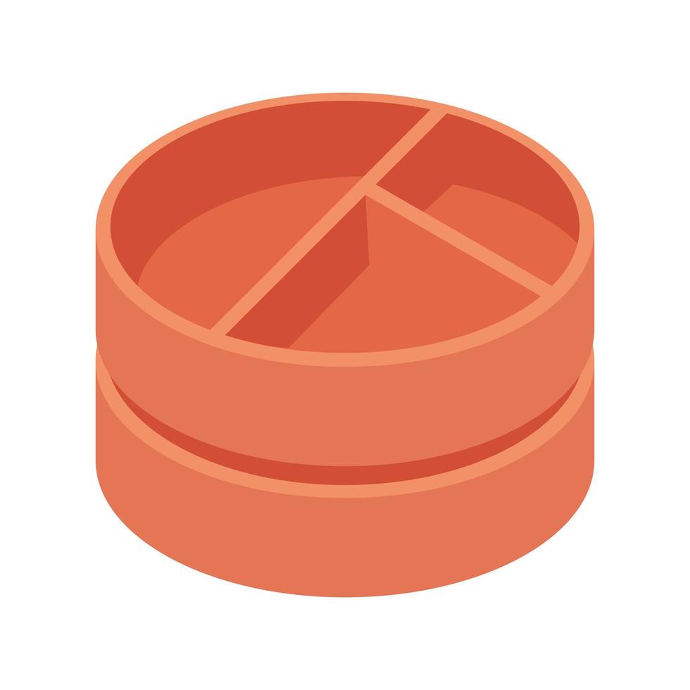 orange bento box vector