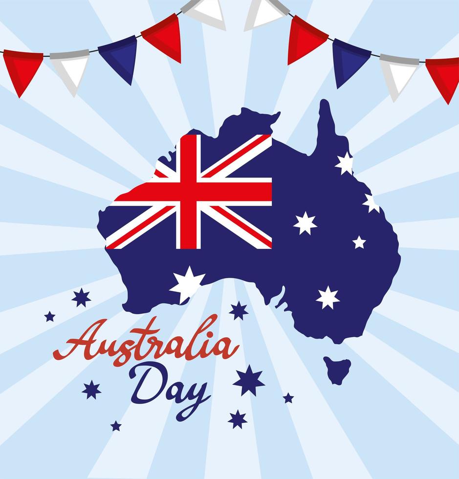 tarjeta del día de australia vector