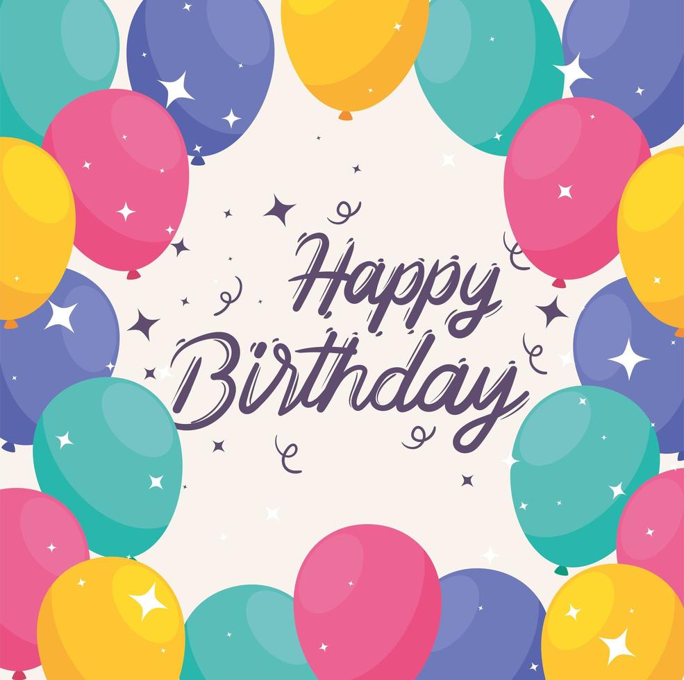 cute happy birthday card 5262794 Vector Art at Vecteezy