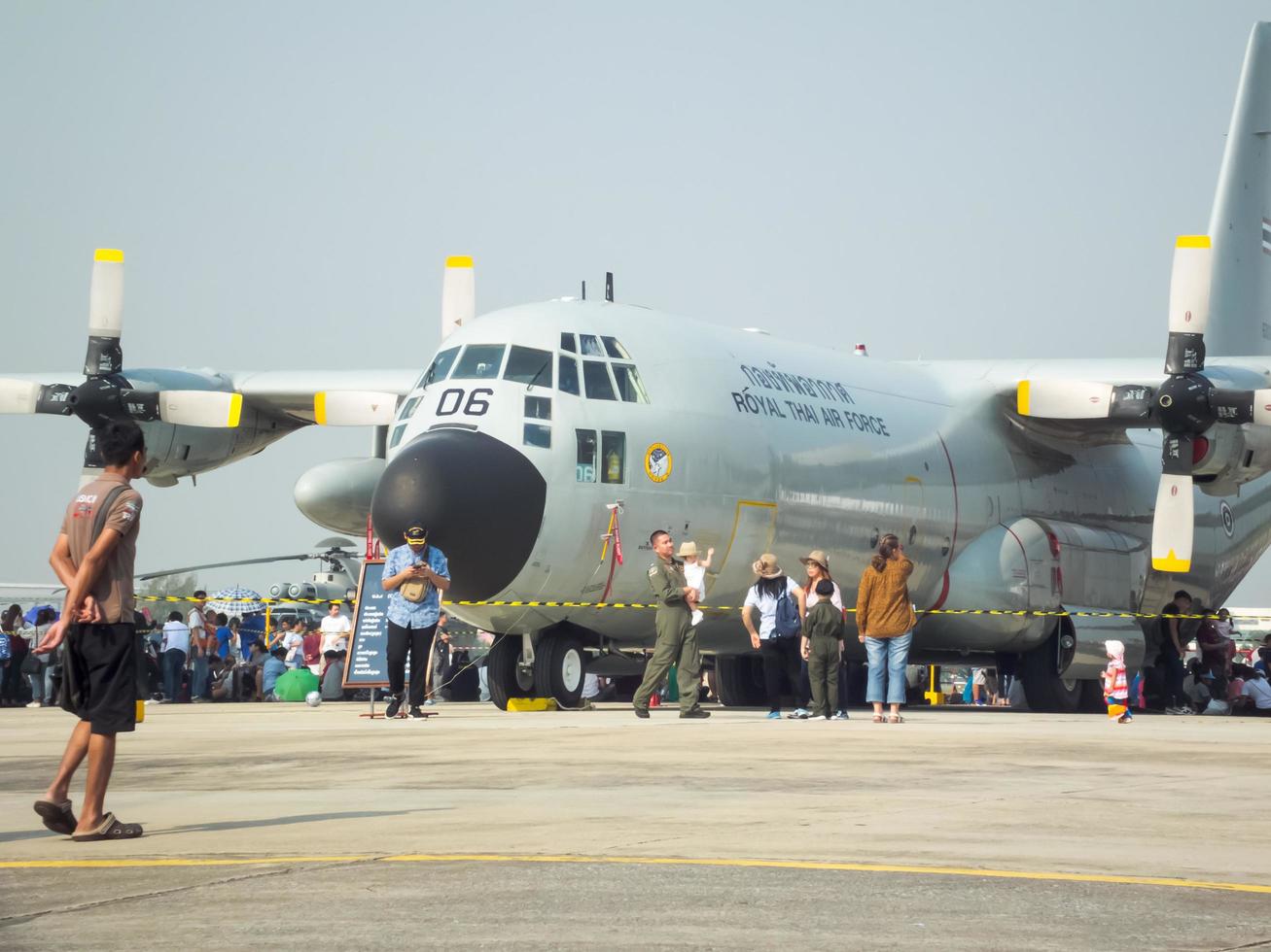 Royal Thai Air Force Don Muang BANGKOK THAILAND12 JANUARY 2019National Childrens Day the Royal Thai Air Force air force aircraft show and air show. on BANGKOK THAILAND12 JANUARY 2019. photo