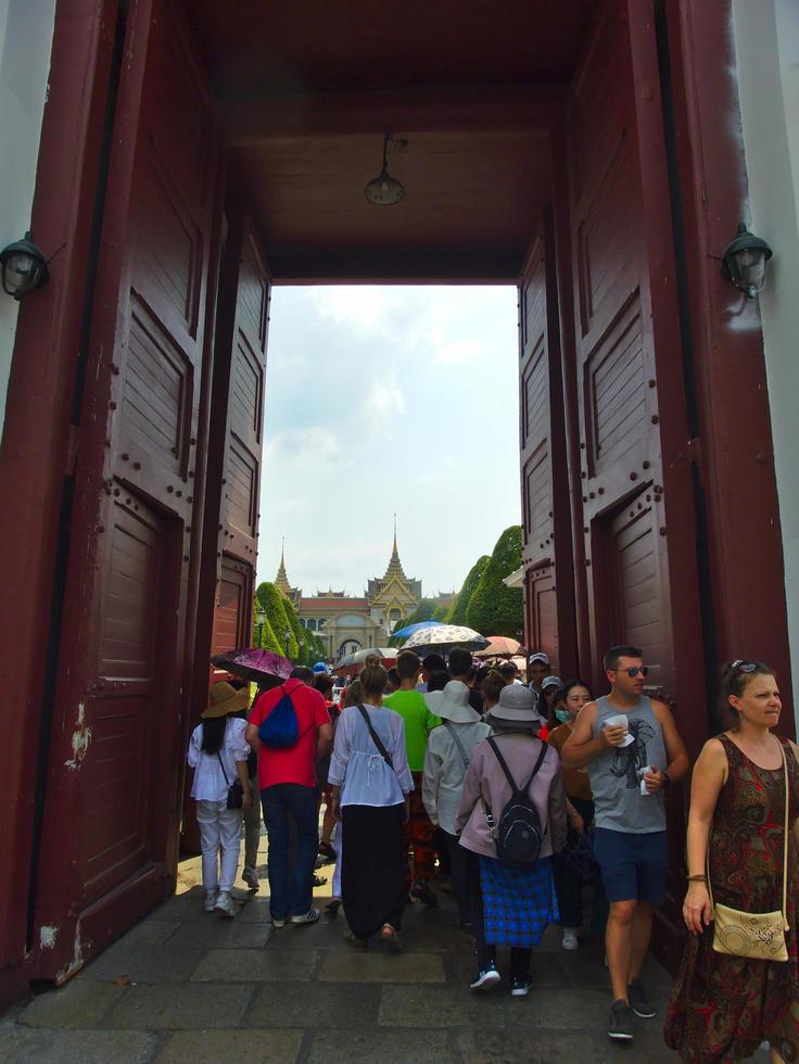 Wat Phra Kaew Temple of the Emerald BuddhaBANGKOK THAILAND15 FEBRUARY 2019Landmark of Thailand in which tourists from all over the world do not miss to visit.on BANGKOK THAILAND15 FEBRUARY 2019 photo