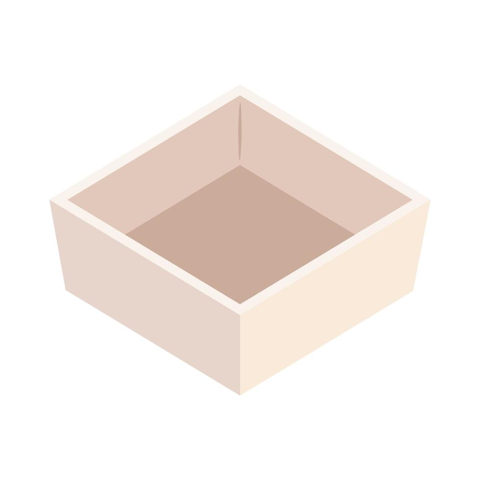 caja bento beige vector