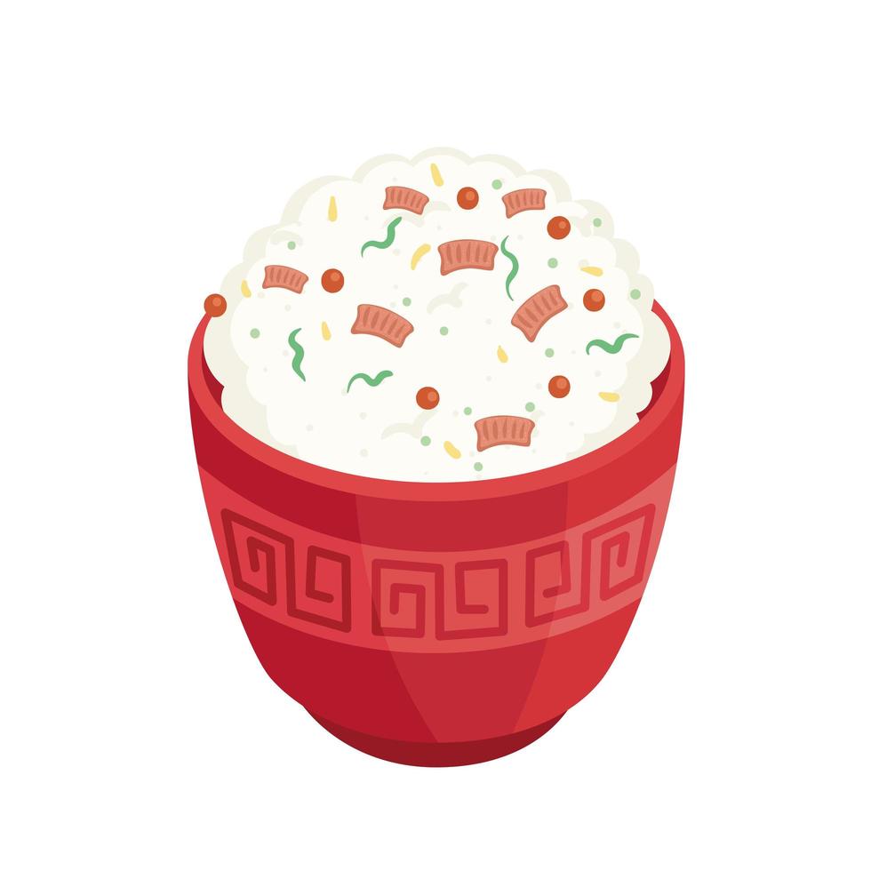 japanese rice in cup vector