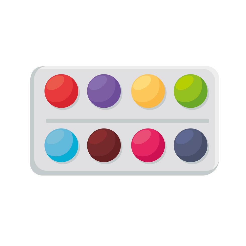 paleta de colores pintura vector