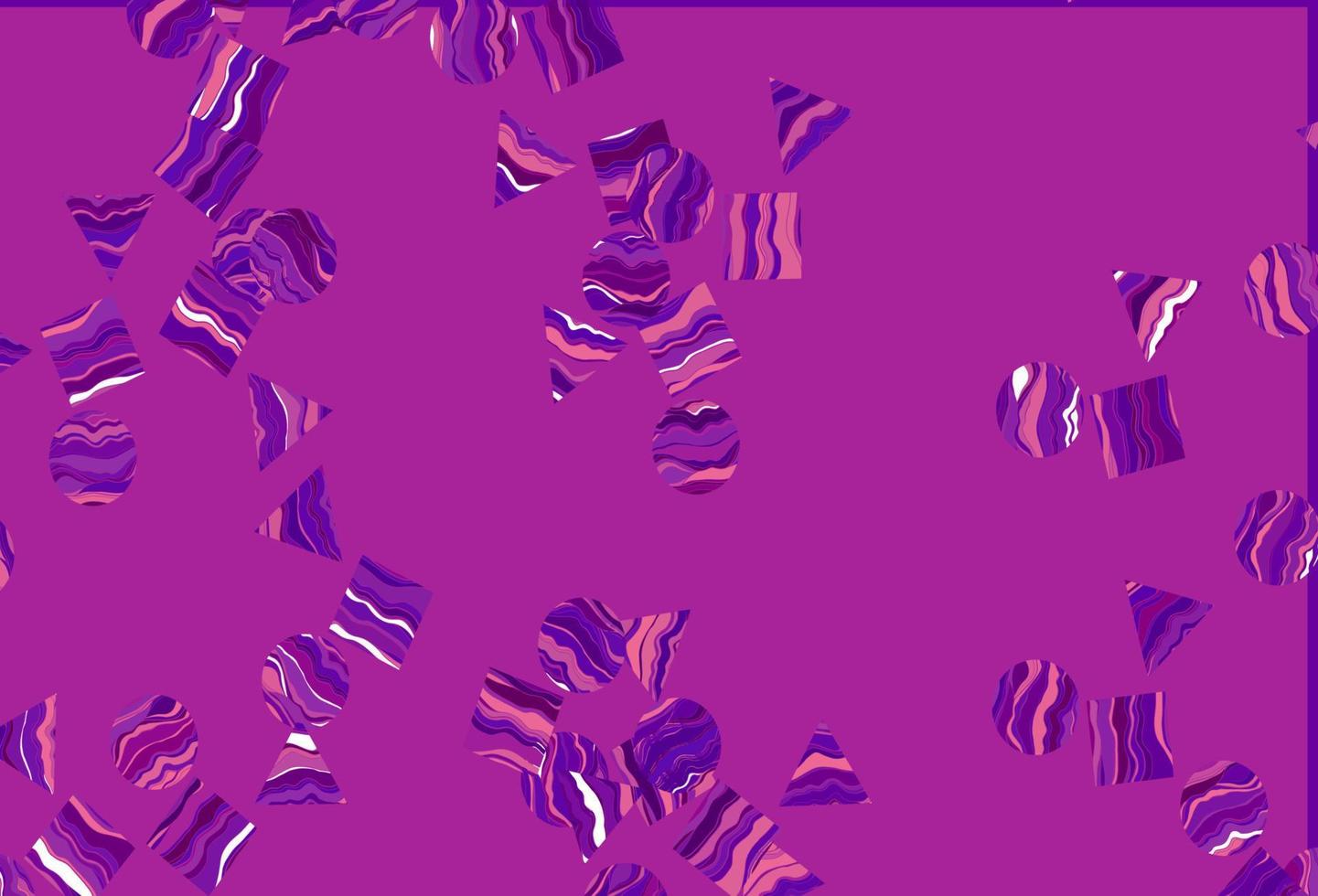 Light Purple vector backdrop with lines, circles, rhombus.