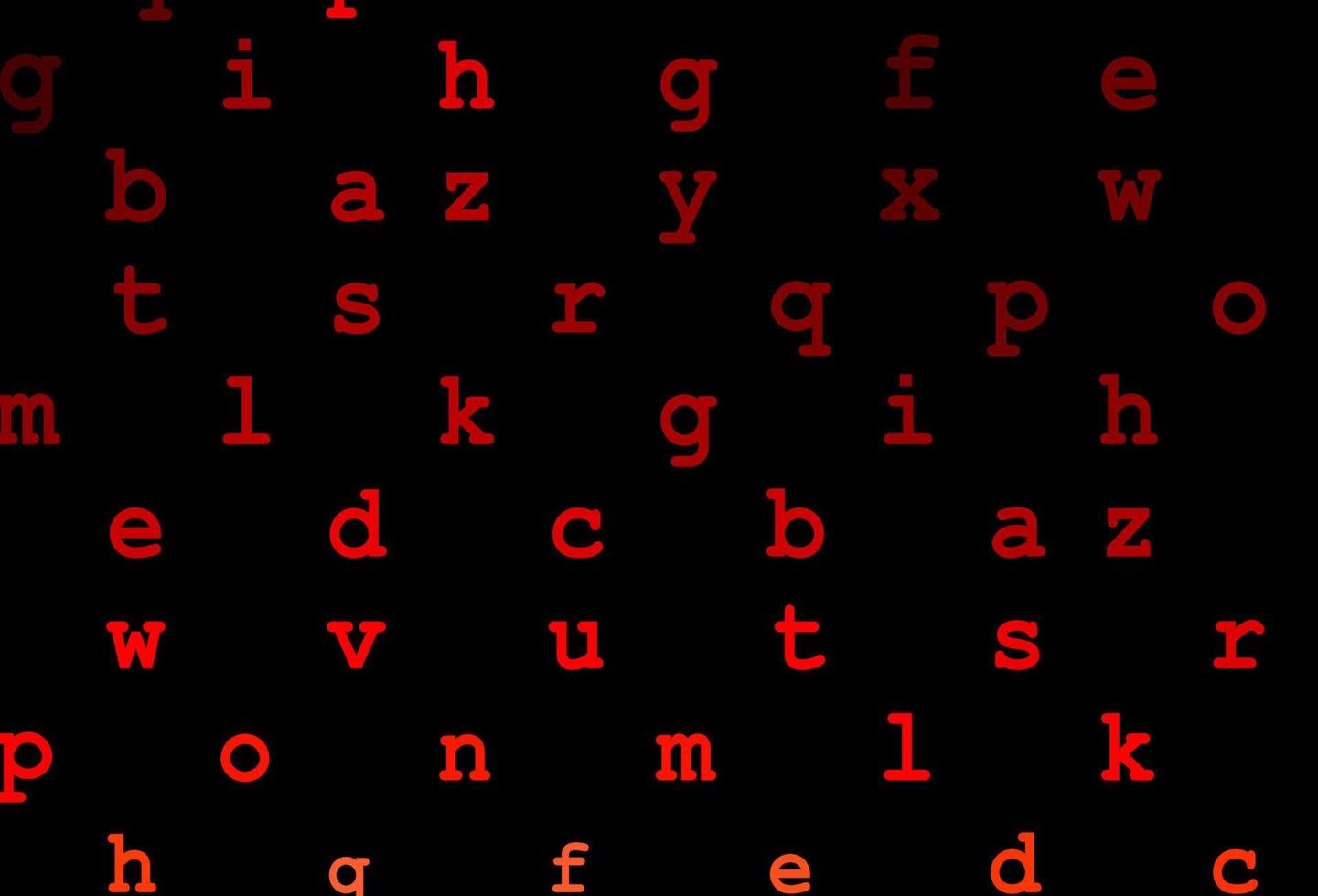 Dark red vector layout with latin alphabet.