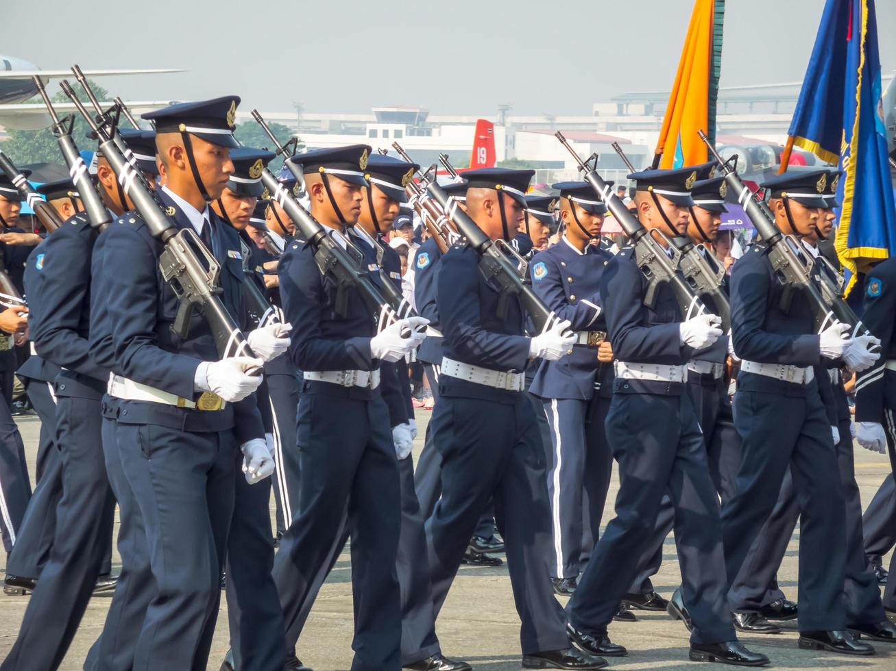Royal Thai Air Force Don Muang BANGKOK THAILAND12 JANUARY 2019Air cadet parade performance in the National Childrens Day event. on Don Muang BANGKOK THAILAND12 JANUARY 2019. photo