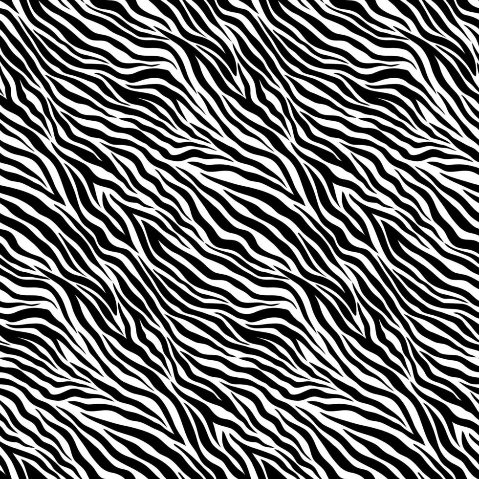 Simple Zebra Animal Motif Vector Seamless Pattern Design