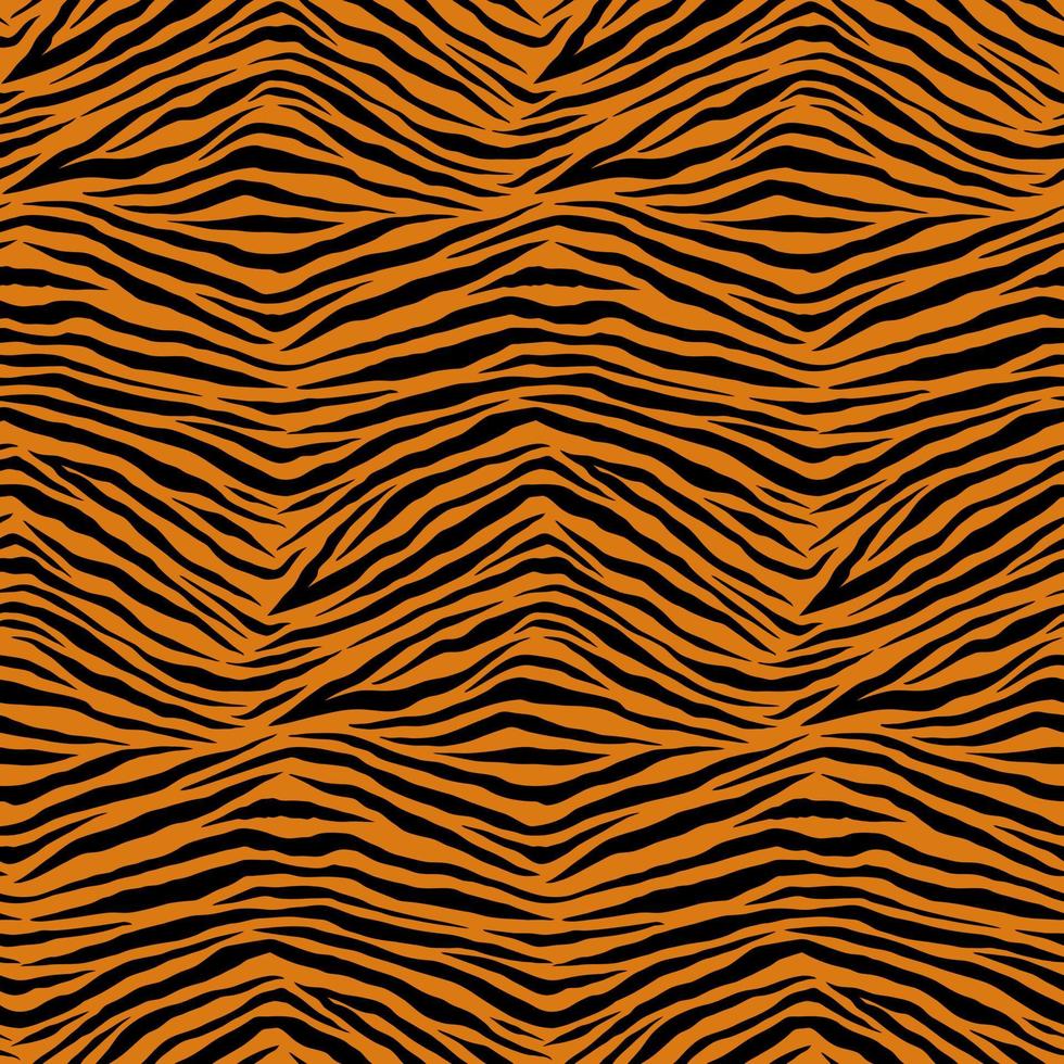 Simple Tiger Animal Motif Vector Seamless Pattern Design