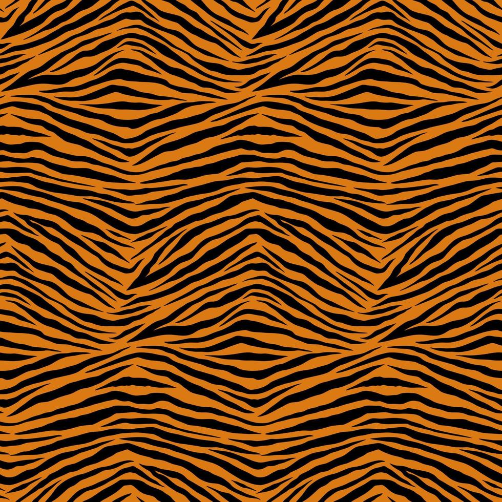 diseño de patrón sin costura de vector de motivo animal de tigre simple