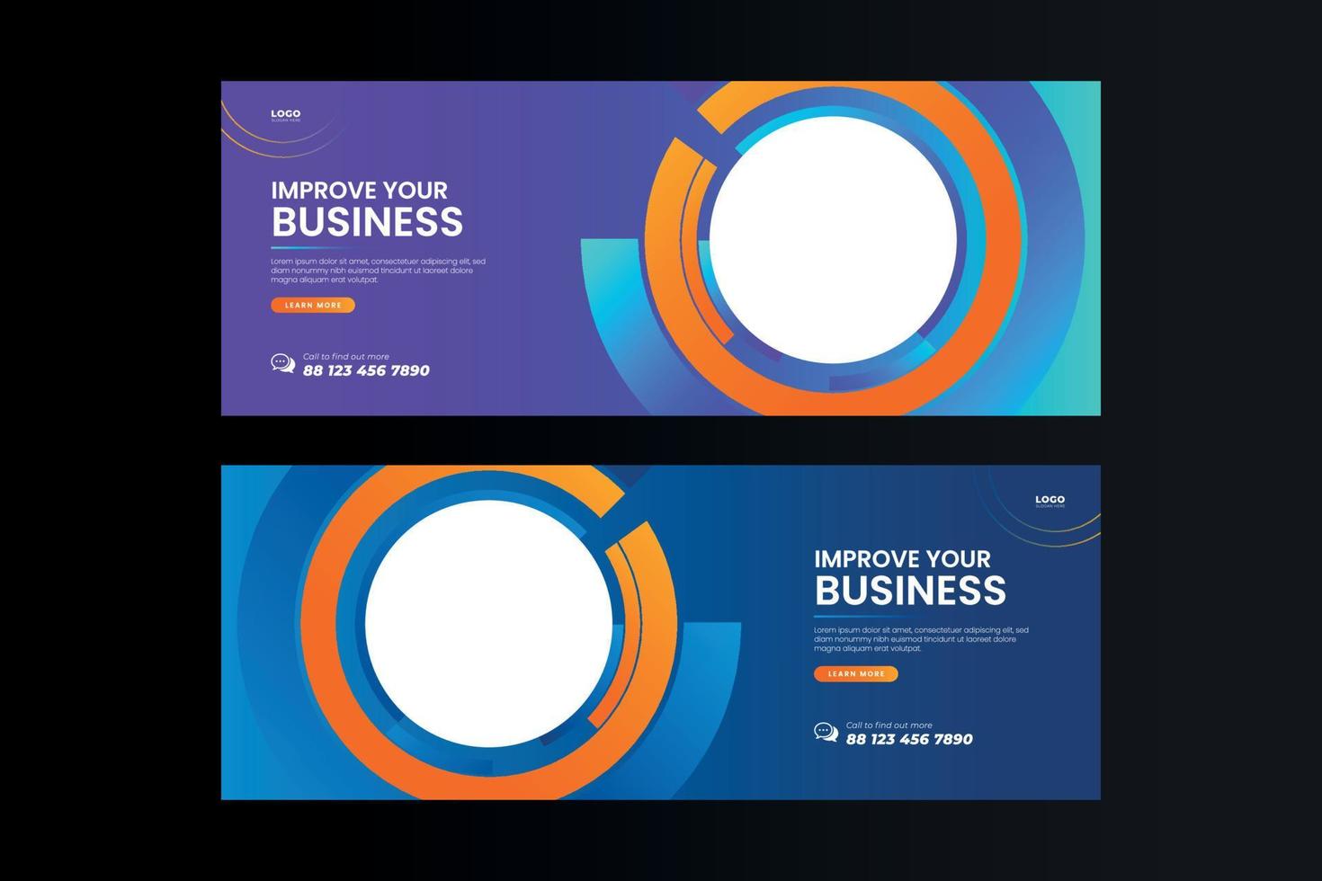 Business Banner Design Template for Social Media Timeline vector