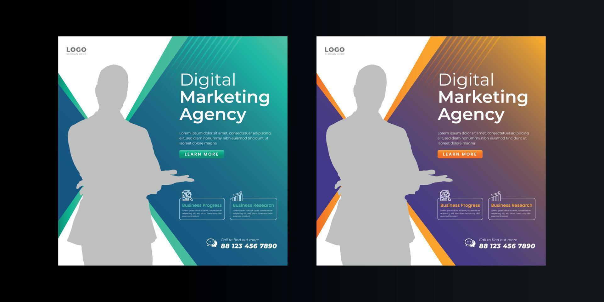 Social Media Design for Digital Marketing vector