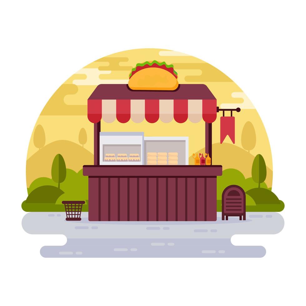 Get hold of this flat illustration of stall vector