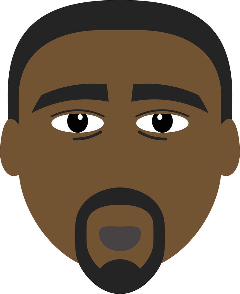 Male head portrait icon sticker design. vector