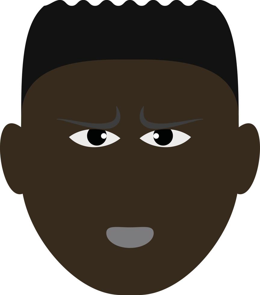 Male head portrait icon sticker design. vector