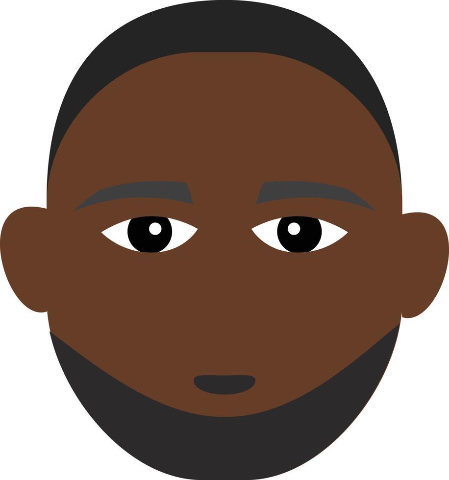 Male head portrait icon sticker design. vector