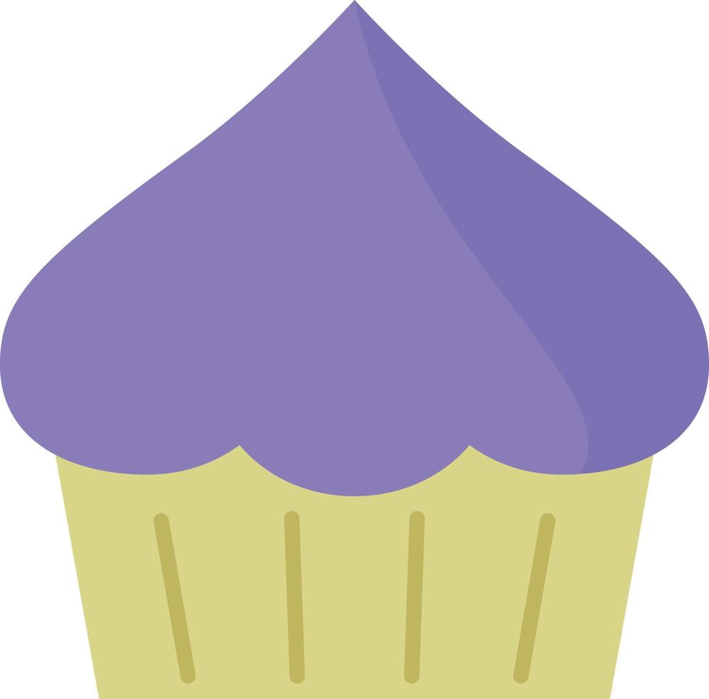Sweet Delicious Cup Cake Flat Vector Icon