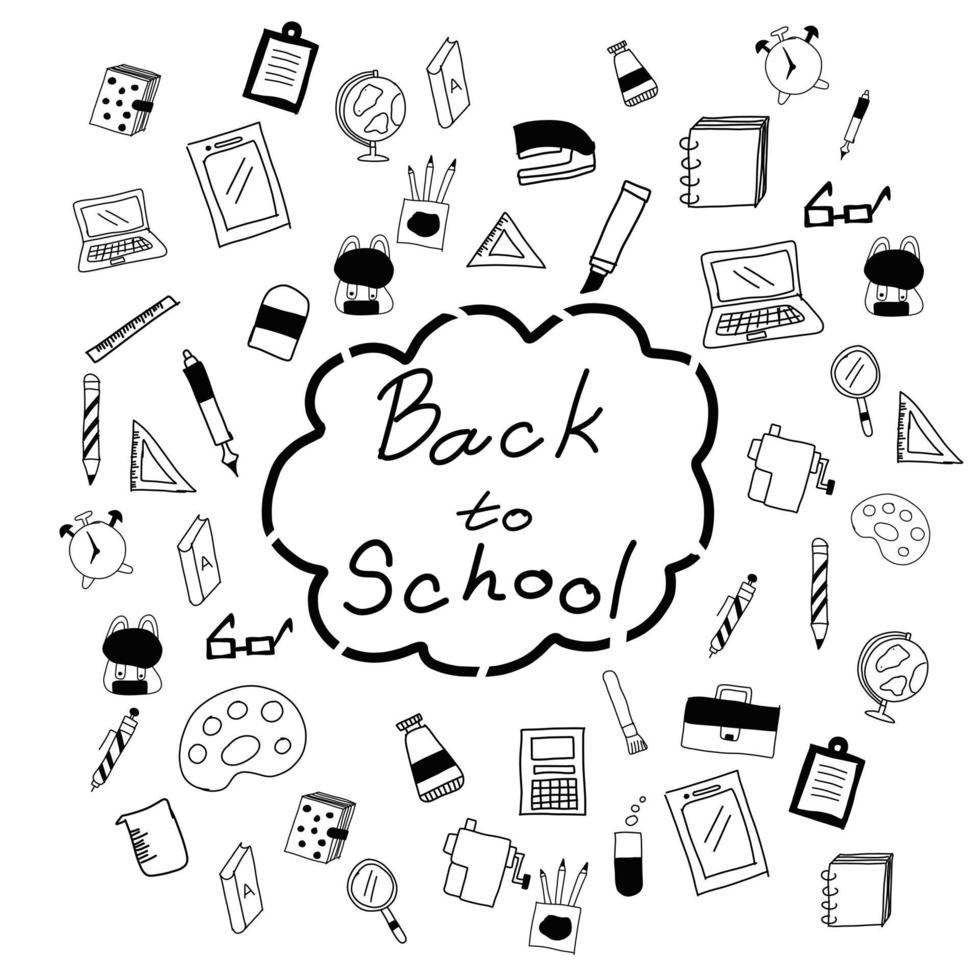 education doodle on white background vector