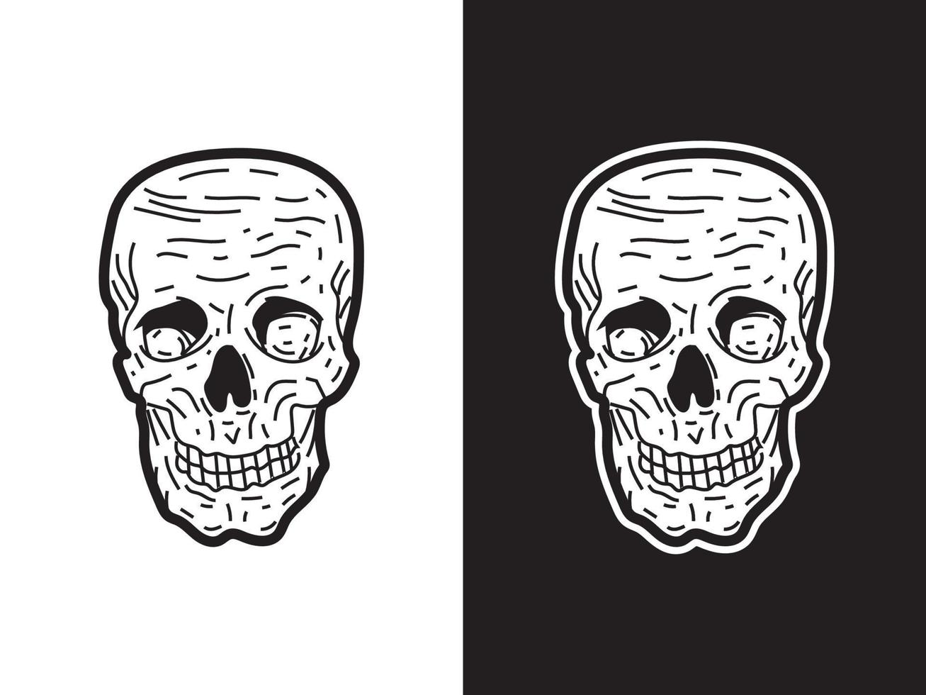 Hand drawn skull vector