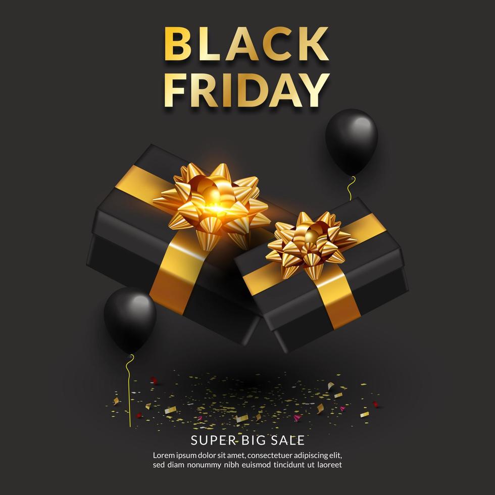 Black Friday sale banner. Social media banner promotion template for website and mobile application vector