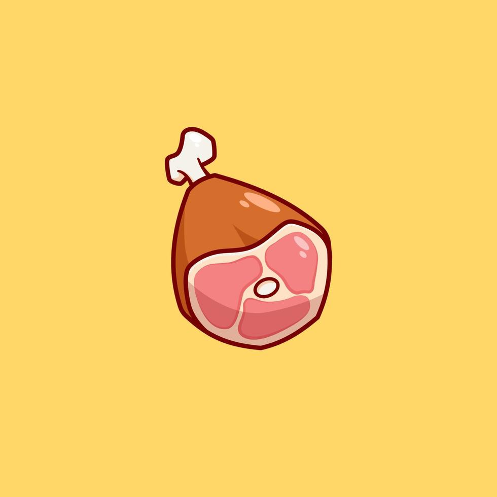 ilustración de dibujos animados de carne vector