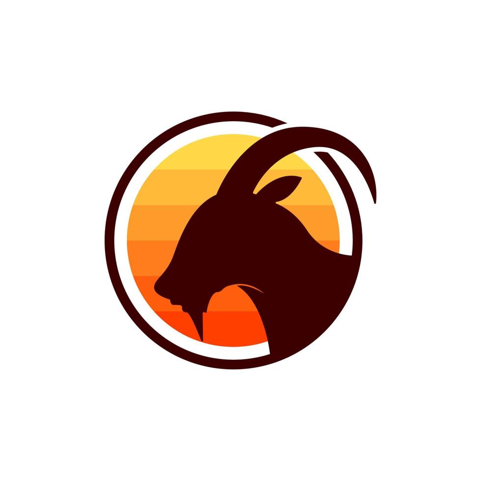 goat head logo vector