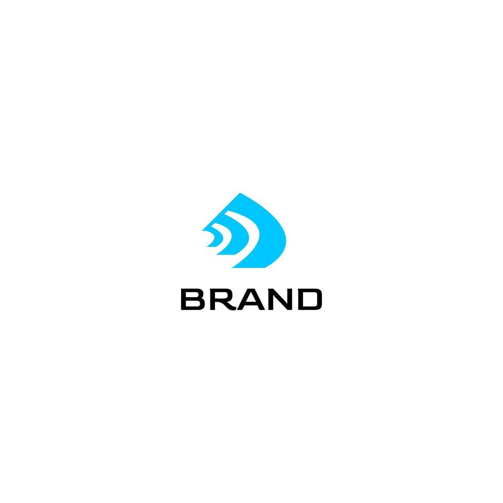 Abstract Tech Futuristic simple logo vector