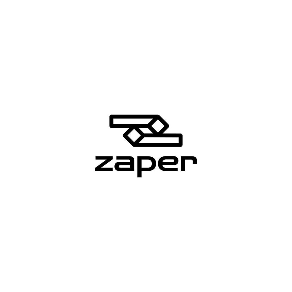Dynamic Z letter line logo vector