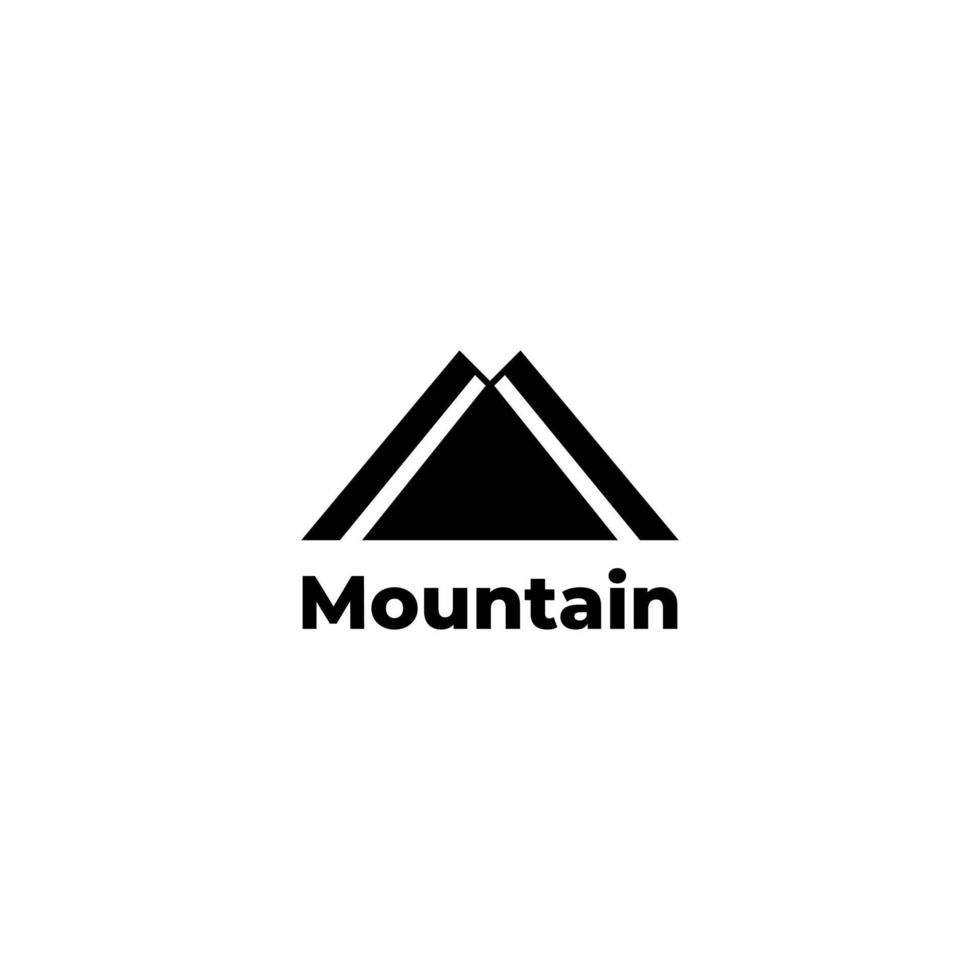 logotipo inteligente de la montaña de la letra m vector