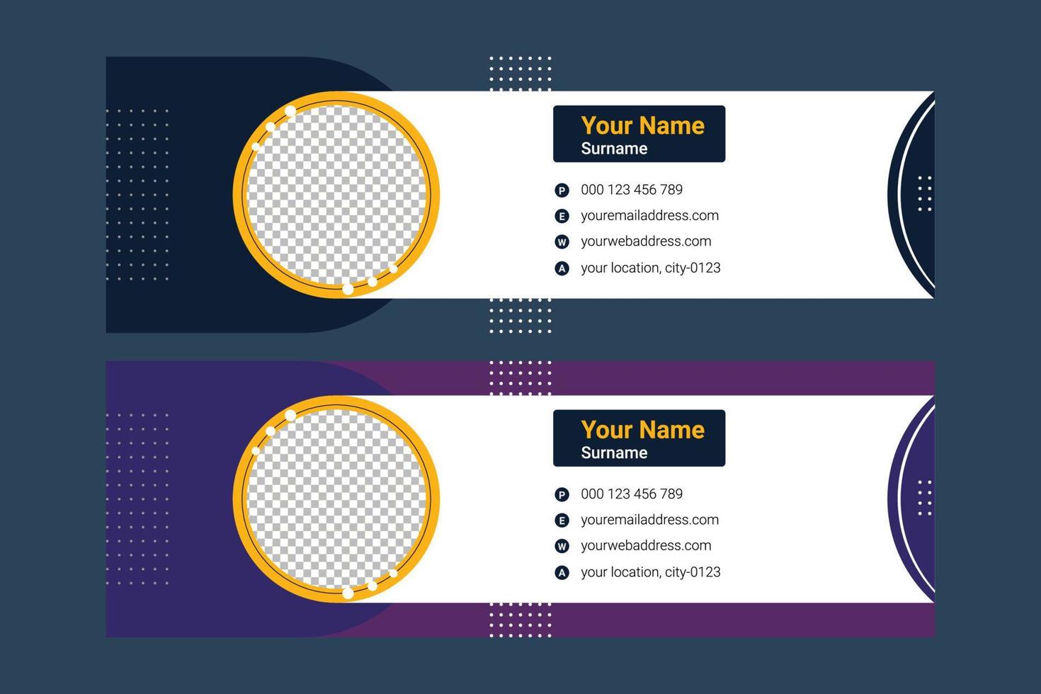 Email Signature Design Template vector